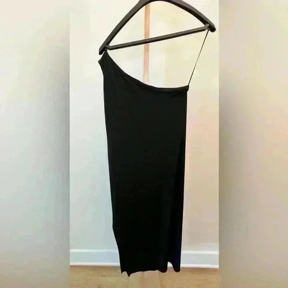 Michael Kors Women's Black One Shoulder Knee Length Dress Size M - Picture 6 of 9